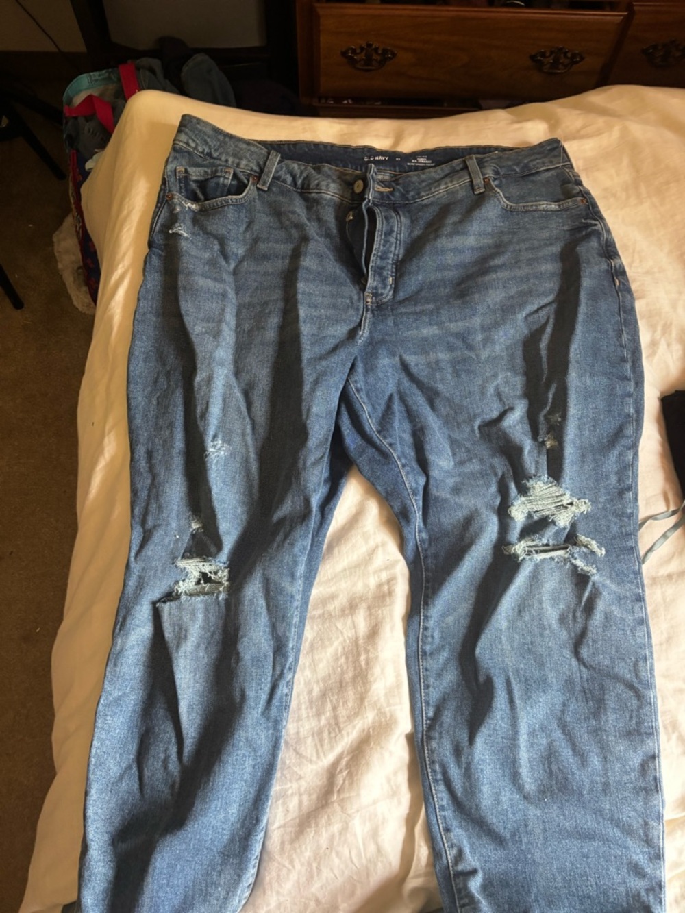 Old Navy Medium Blue Curvy Straight Denim Jeans